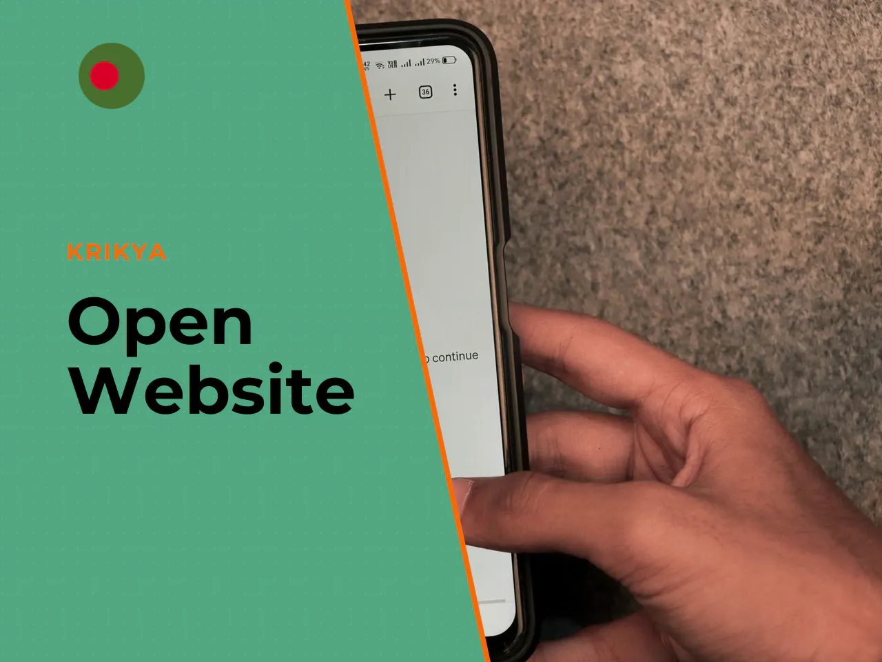 Login via website and mobile app. **Step-by-step login:** 1. Open the official Krikya website or launch the app. 2. Tap the **"Login"** button (top-right on desktop; centre-screen on mobile). 3. Enter